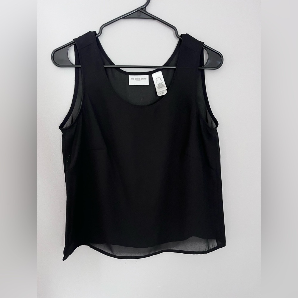 Liz Claiborne Women's Black Sleeveless Top
